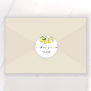 Pegatinas de Baby Shower de cítricos verdes limone