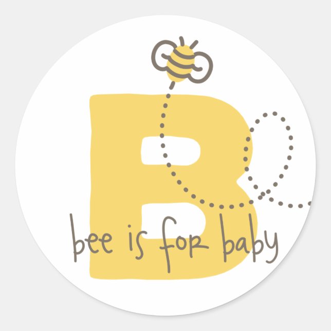 Pegatinas de Baby Shower de Honey Bee (Anverso)
