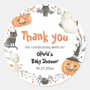 Pegatinas de Baby Shower de la calabaza de calabaz
