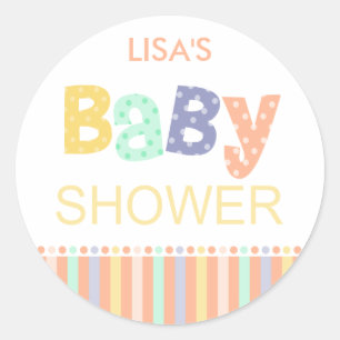Pegatinas de Baby Shower de la colada