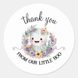 Pegatinas de Baby Shower de Little Boo Halloween