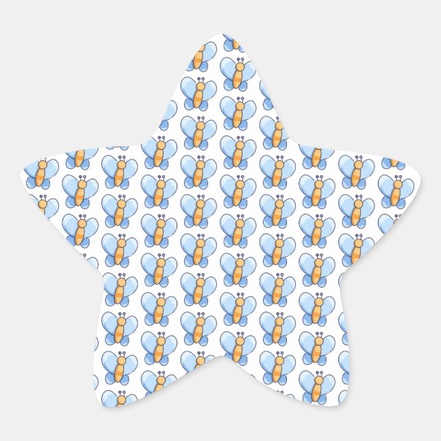 Pegatinas de Baby Shower de mariposa feliz (Anverso)