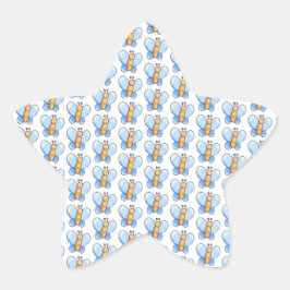 Pegatinas de Baby Shower de mariposa feliz