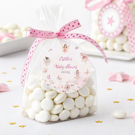 Pegatinas de Baby Shower de moda Fairy Princess