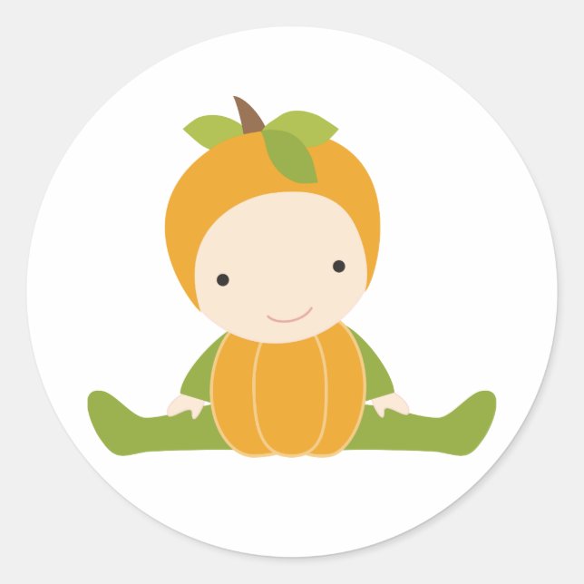 Pegatinas de Baby Shower de otoño (Anverso)