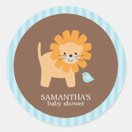 Pegatinas de Baby Shower de Safari Friends