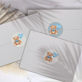 Pegatinas de Baby Shower de Teddy Bear