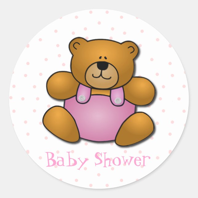 Pegatinas de Baby Shower de Teddy Bear (Anverso)