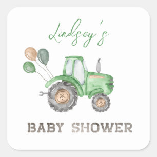 Pegatinas de Baby Shower de Tractor Pegatinas de