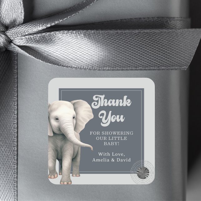 Pegatinas de Baby Shower Elephant Safari (Subido por el creador)