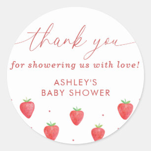 Pegatinas de Baby Shower, Fresa Favor de Baby Show