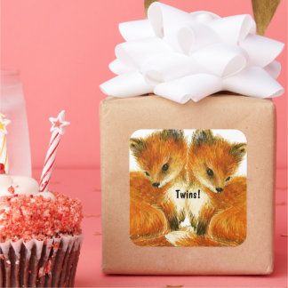 Pegatinas de Baby Twin Fox