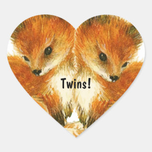 Pegatinas de Baby Twin Fox