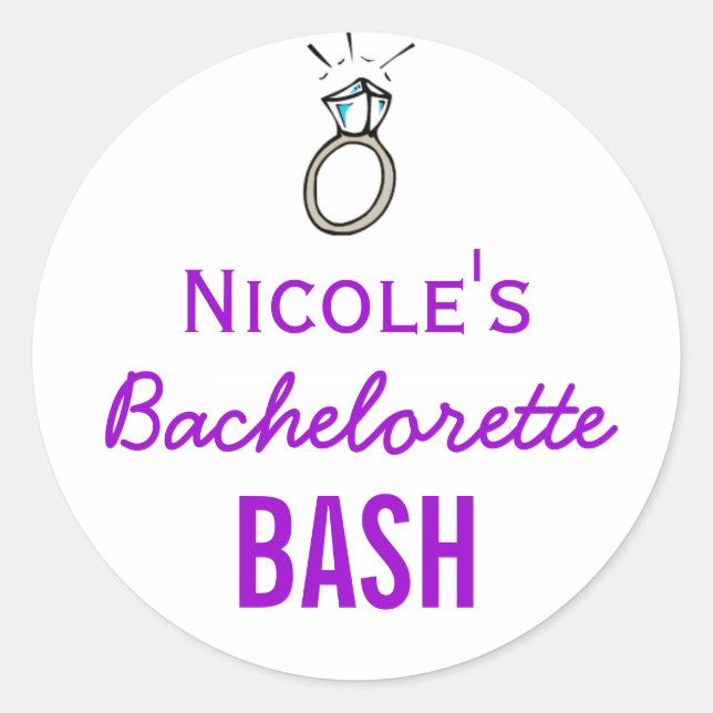 Pegatinas de Bachelorette Bash (Anverso)
