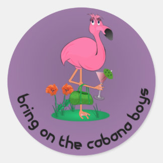 Pegatinas de Bachelorette Flamingo/Cabana Boys