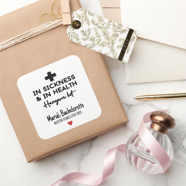 Pegatinas de Bachelorette Hangover Kit (Regalar)