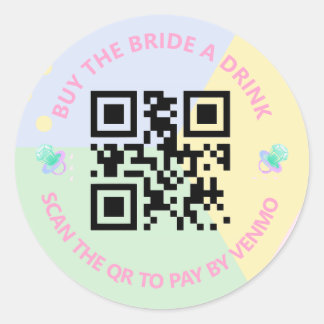 pegatinas de Bachelorette QR/Venmo de los 90
