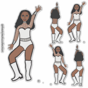 Pegatinas de bailarín blanco #1