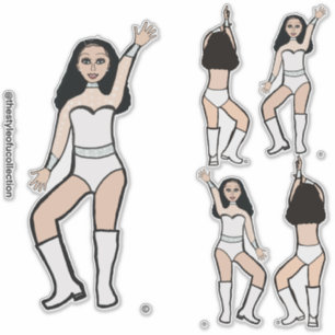 Pegatinas de bailarina blanca #2