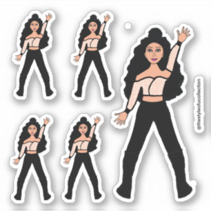 Pegatinas de bailarina de chispa negra #2