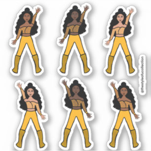 Pegatinas de bailarina Gold Spark