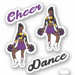 Pegatinas de baile animado (Purple Camo)