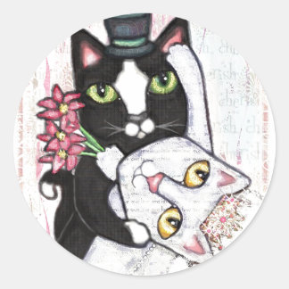 Pegatinas de baile Cat boda