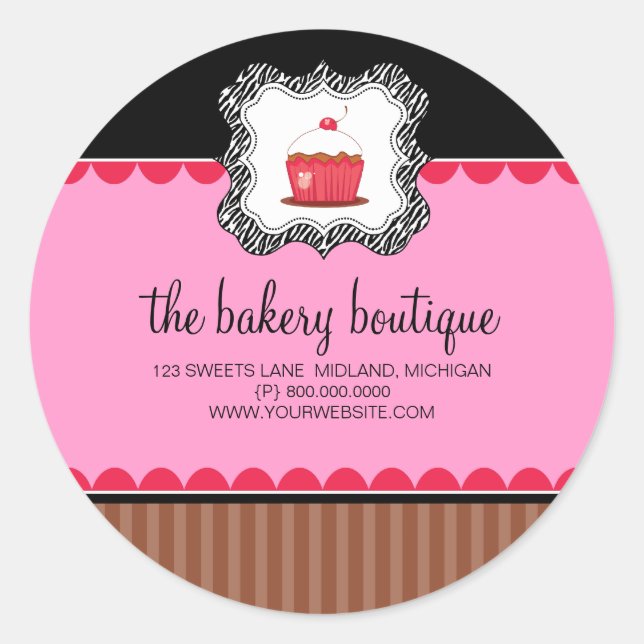 Pegatinas de Bakery Boutique Business (Anverso)