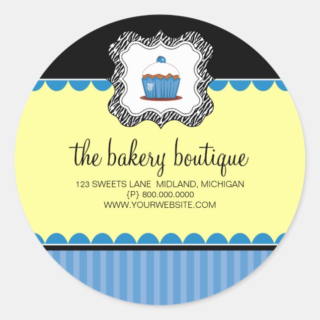 Pegatinas de Bakery Boutique Business (Anverso)