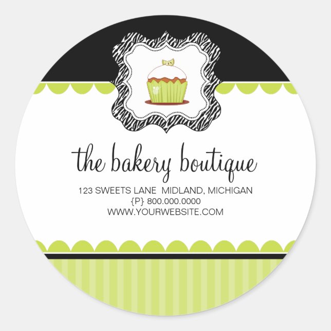 Pegatinas de Bakery Boutique Business (Anverso)