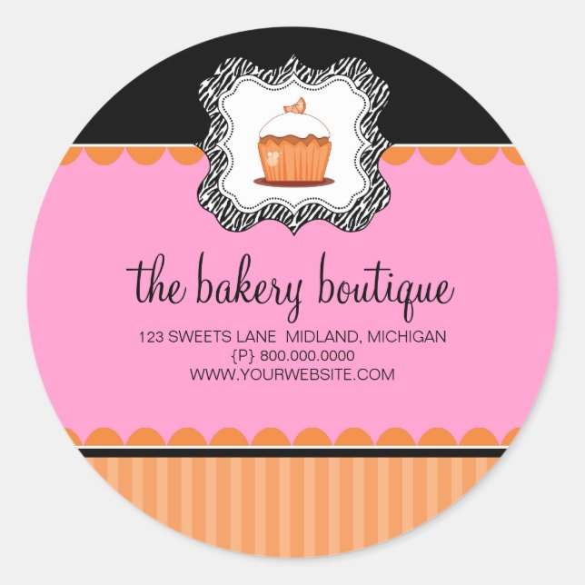 Pegatinas de Bakery Boutique Business (Anverso)
