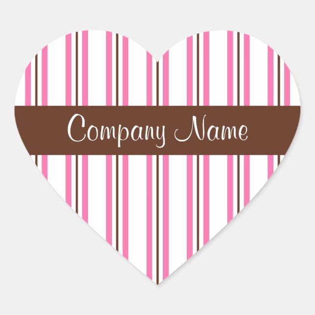 Pegatinas de Bakery Business Heart (Anverso)