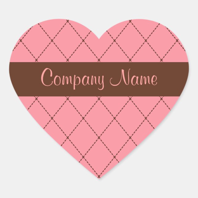 Pegatinas de Bakery Business Heart (Anverso)