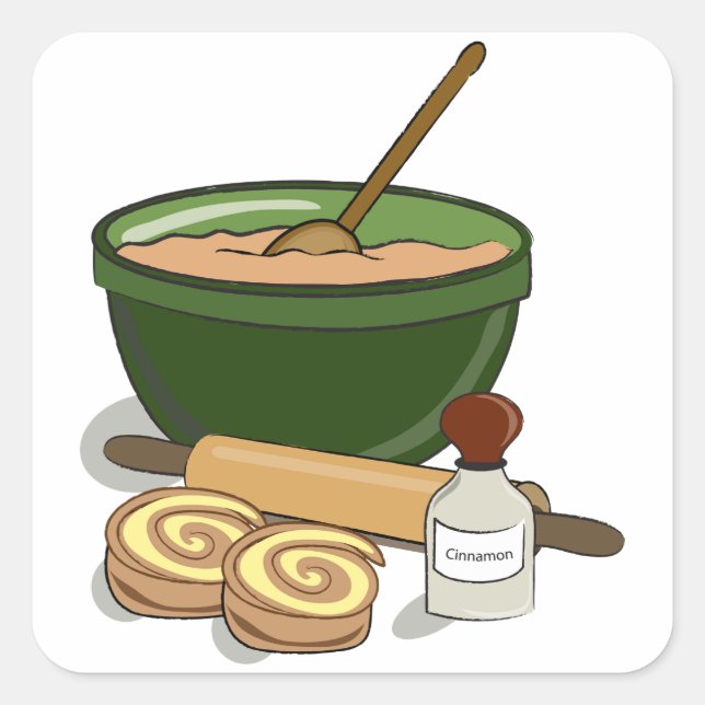 Pegatinas de Baking Cinnamon Rolls (Anverso)