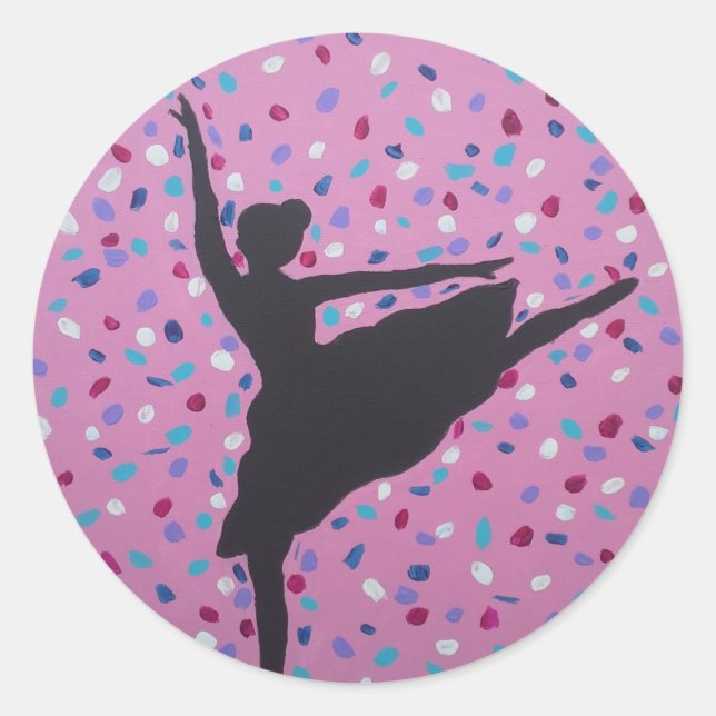 Pegatinas de Ballerina Silhouette (Anverso)