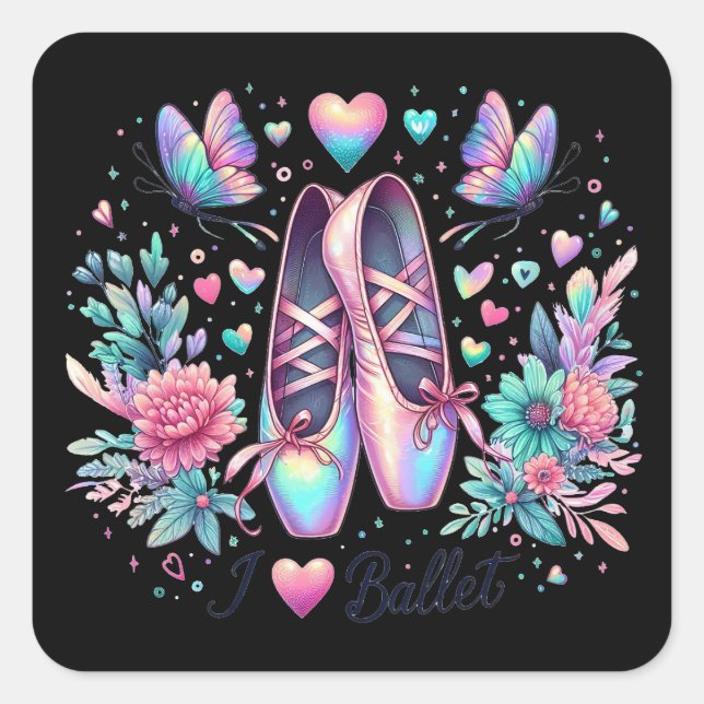 Pegatinas de Ballet Ballerina (Anverso)