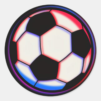 Pegatinas de Balón de Fútbol en Negrita