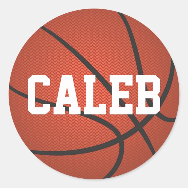Pegatinas de baloncesto con nombre personalizado (Anverso)