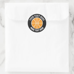 Pegatinas de baloncesto de color personalizado par