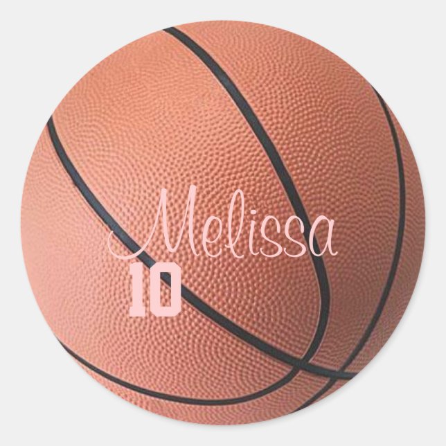 Pegatinas de baloncesto personalizados (Anverso)