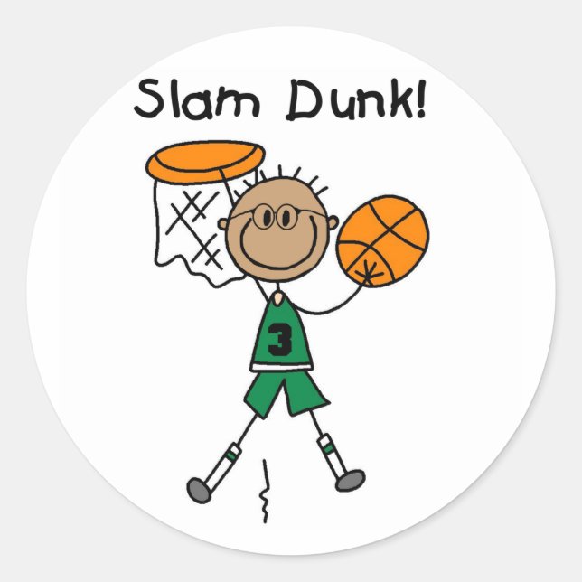 Pegatinas de baloncesto Slam Dunk (Anverso)