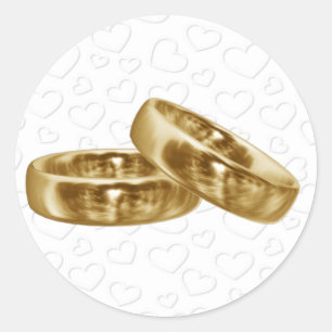 Pegatinas de banda Boda Gold