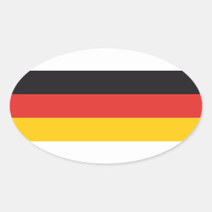 Pegatinas de bandera de Alemania x20 óvalo bandera