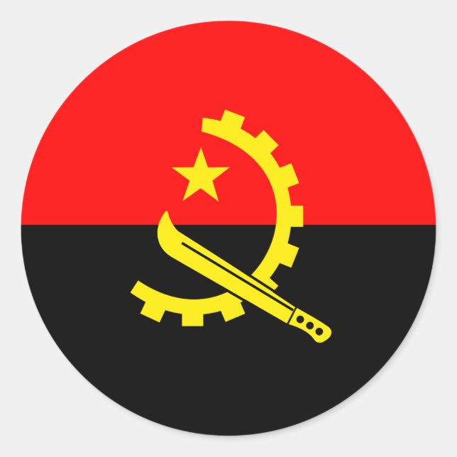 pegatinas de bandera de Angola (Anverso)