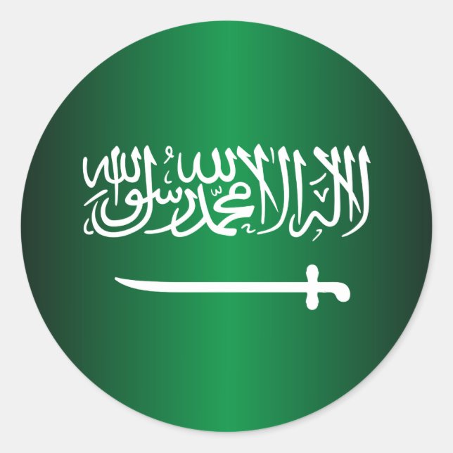 Pegatinas de Bandera de Arabia Saudita (Anverso)