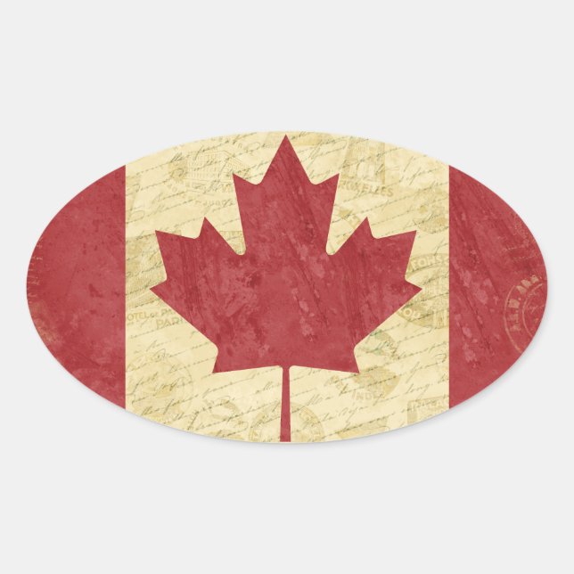 Pegatinas de Bandera de Canadá (Anverso)