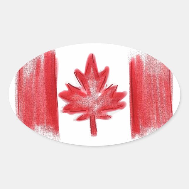 Pegatinas de bandera de Canadá (Anverso)