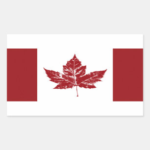 Pegatinas de bandera de Canadá de Guay retro recue