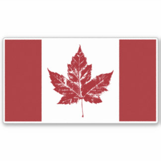 Pegatinas de bandera de Canadá de Guay retro recue