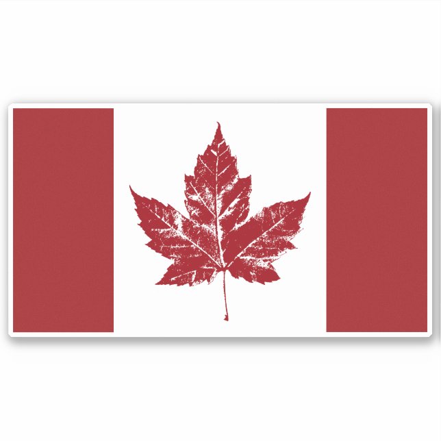 Pegatinas de bandera de Canadá de Guay retro recue (Anverso)